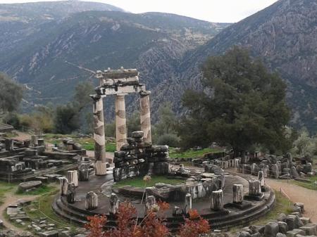 Athena's sanctuary in Delphi, Greece