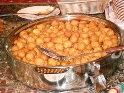 Arab donuts with date syrup