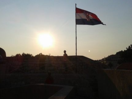 Croatian Flag in Dubrovnik