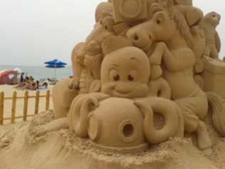 'The Beach' sand sculpture